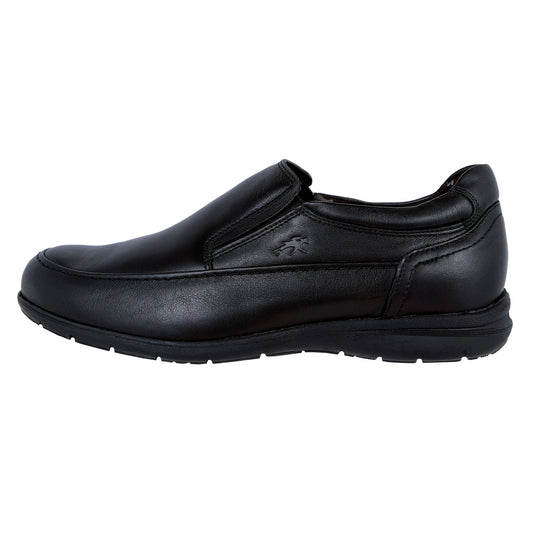 Fluchos Luca: Men's Black Leather Loafers 8499