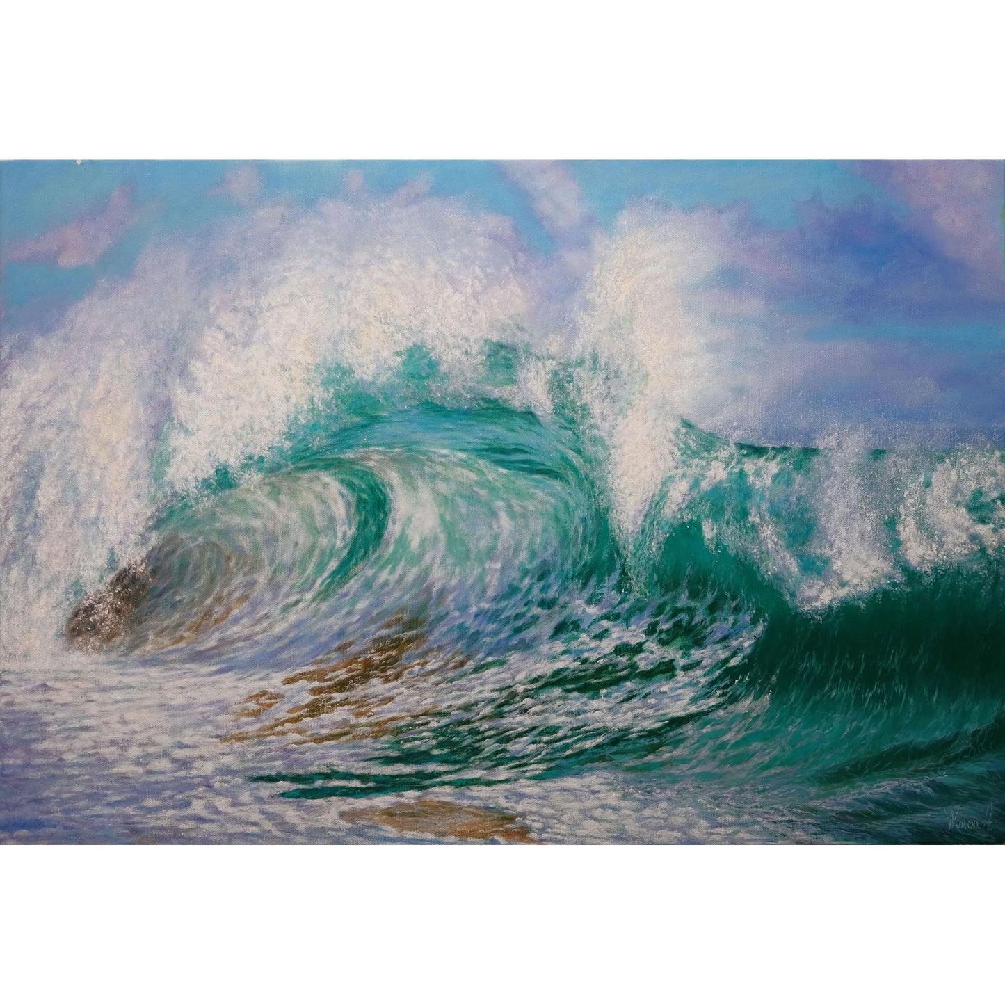 Anastasia Woron: “La Ola Magnífica” – Óleo sobre lienzo 73×50 cm (2022)