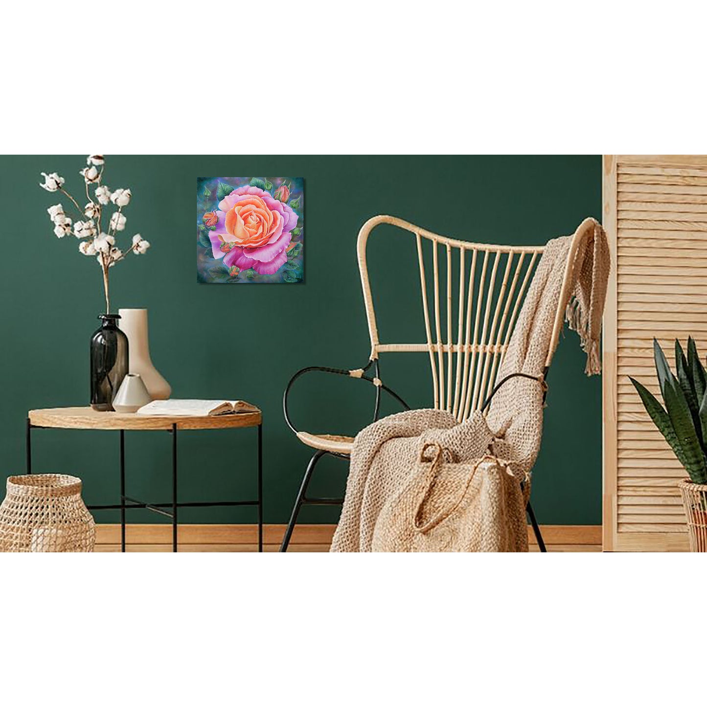 Anastasia Woron: “Rosa Rosada” – Óleo 40×40 cm (2020)