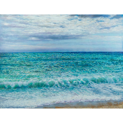 Anastasia Woron: “El Mar Chispiante” – Óleo 65×50 cm (2021)