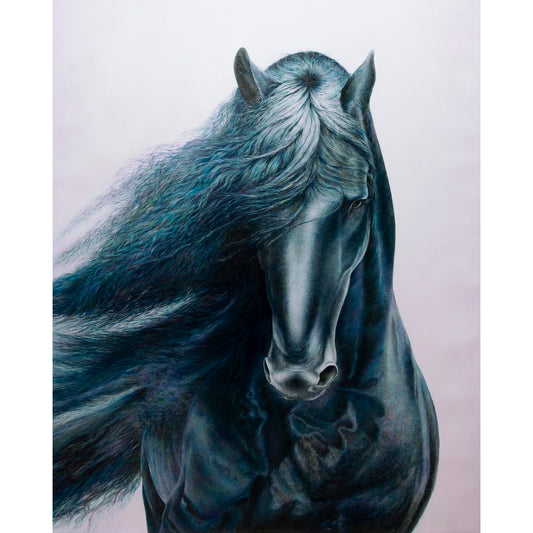 Anastasia Woron - Óleo Original Firmado 2023: El Eclipse Negro 100x81cm
