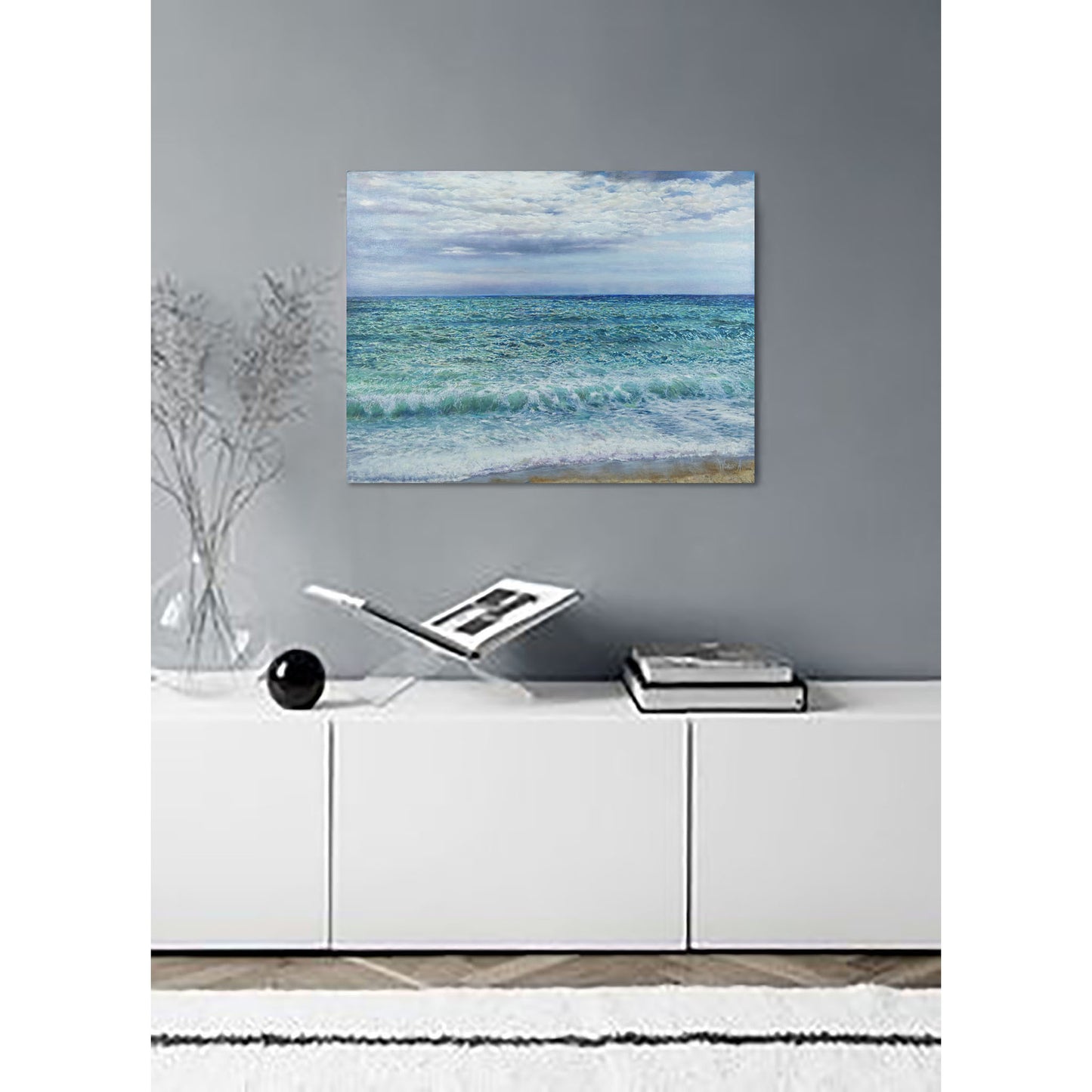 Anastasia Woron: “El Mar Chispiante” – Óleo 65×50 cm (2021)