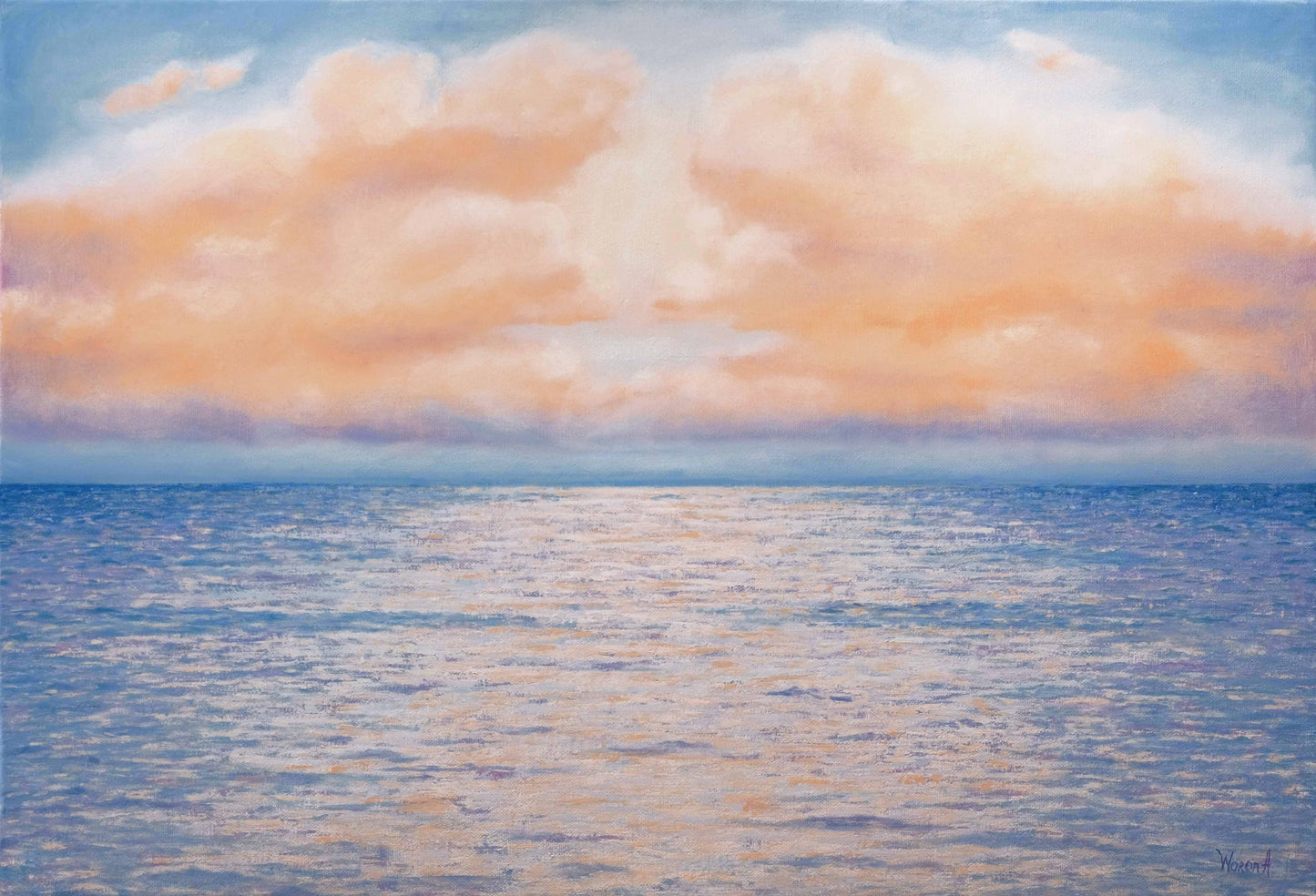 Anastasia Woron: “El mar de color vainilla” – Óleo 73×50 cm (2022)