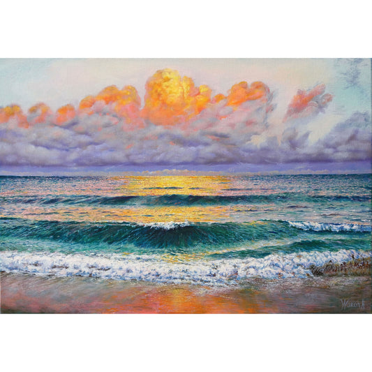 Anastasia Woron: “La Puesta del Sol” – Óleo 55×38 cm (2021)