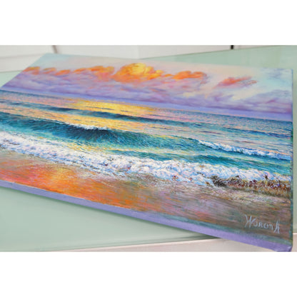 Anastasia Woron: “La Puesta del Sol” – Óleo 55×38 cm (2021)