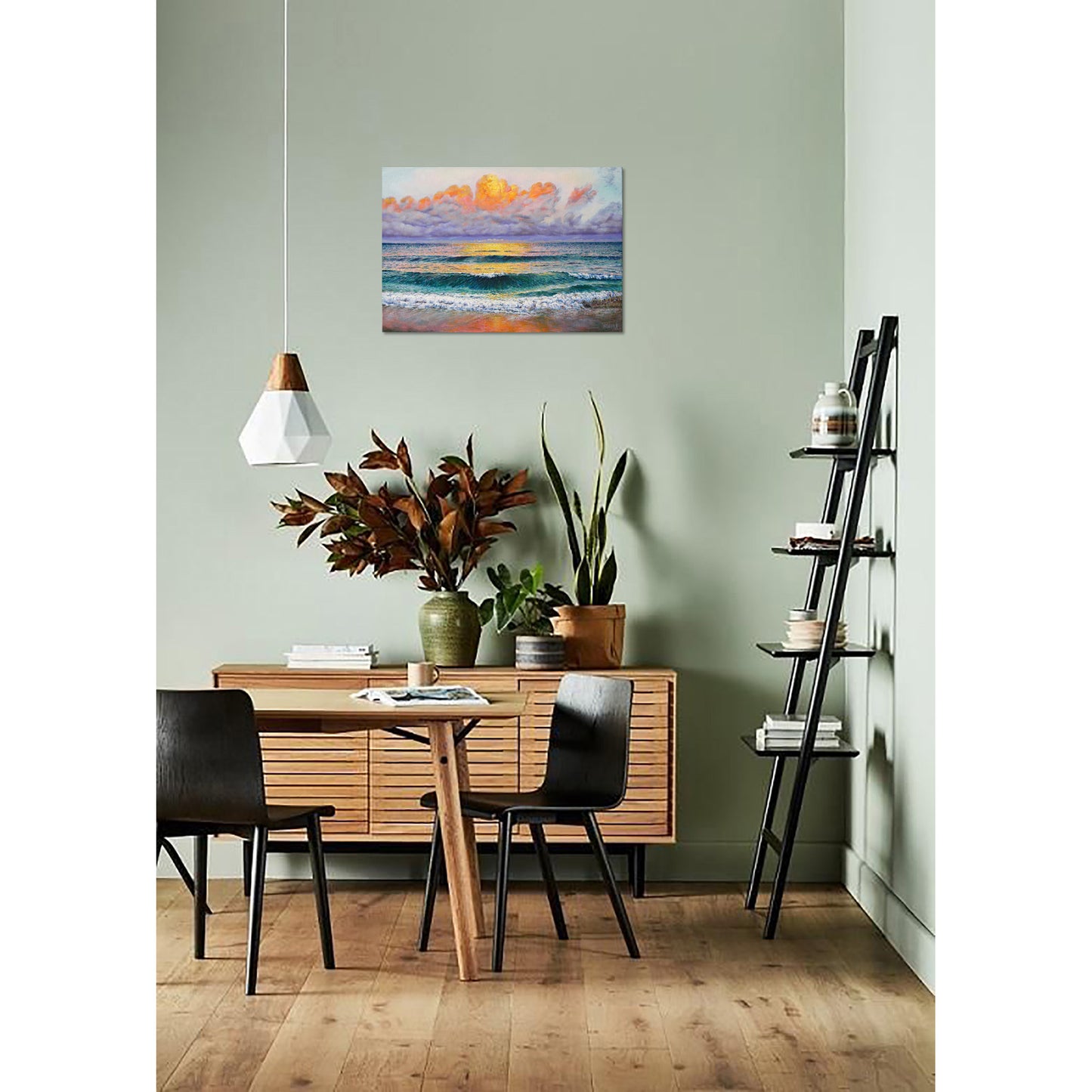 Anastasia Woron: “La Puesta del Sol” – Óleo 55×38 cm (2021)