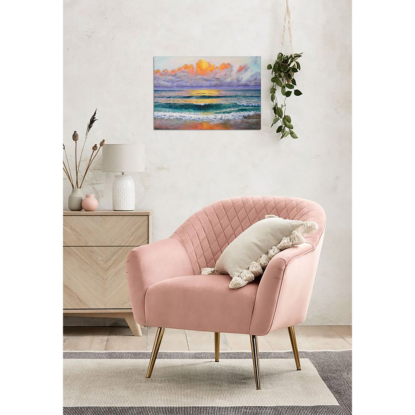 Anastasia Woron: “La Puesta del Sol” – Óleo 55×38 cm (2021)