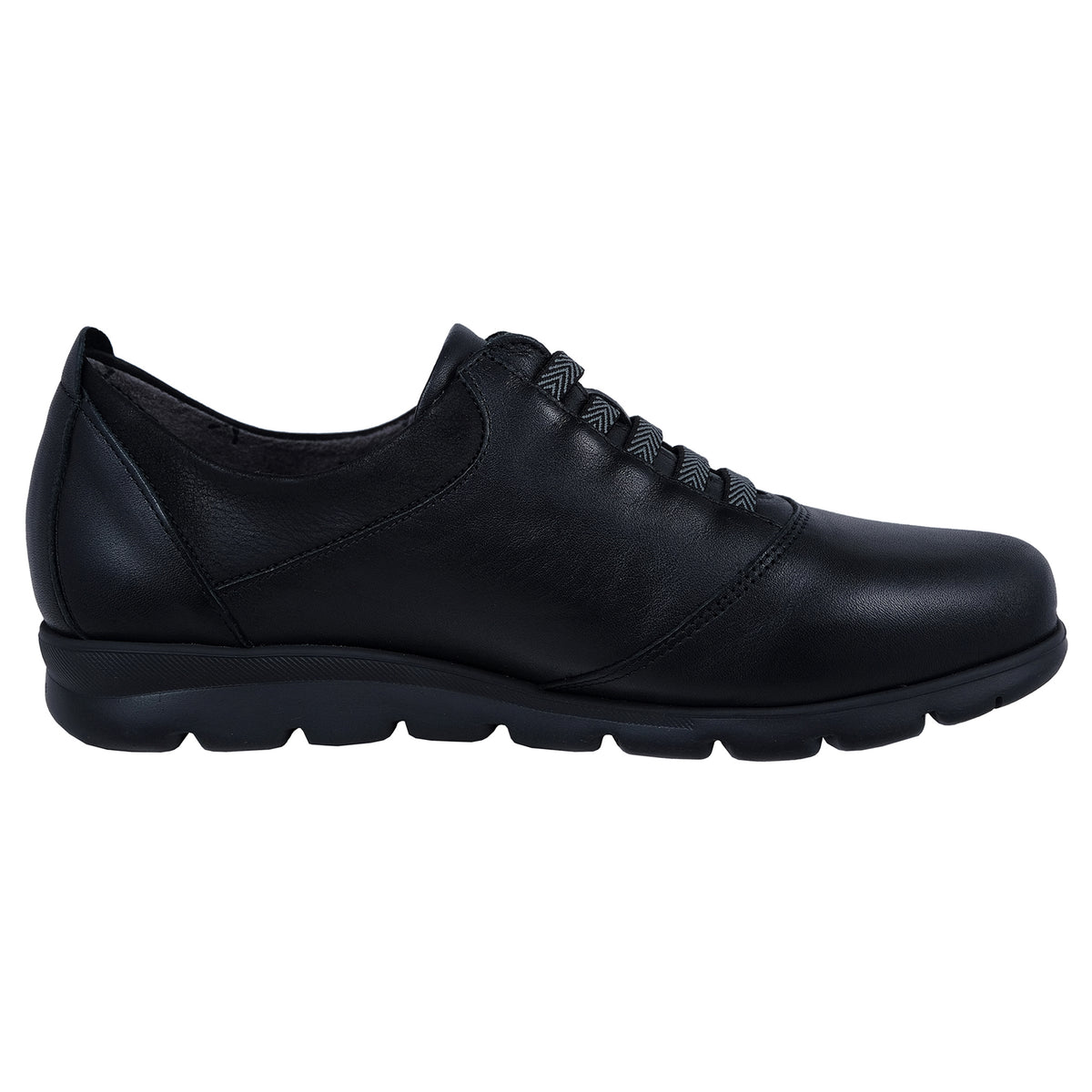 Fluchos Susan: Scarpe casual da donna nere in pelle F0354 – vista laterale
