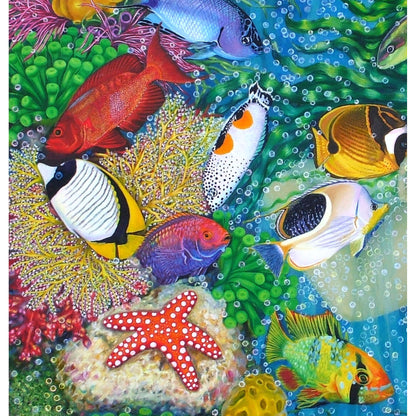 Anastasia Woron - Original Signed Oil Painting 2011: The Underwater Dream 80x80cm