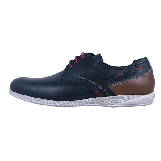 Fluchos Ulises: Men's Blue Leather Shoes with Removable Insoles F0519