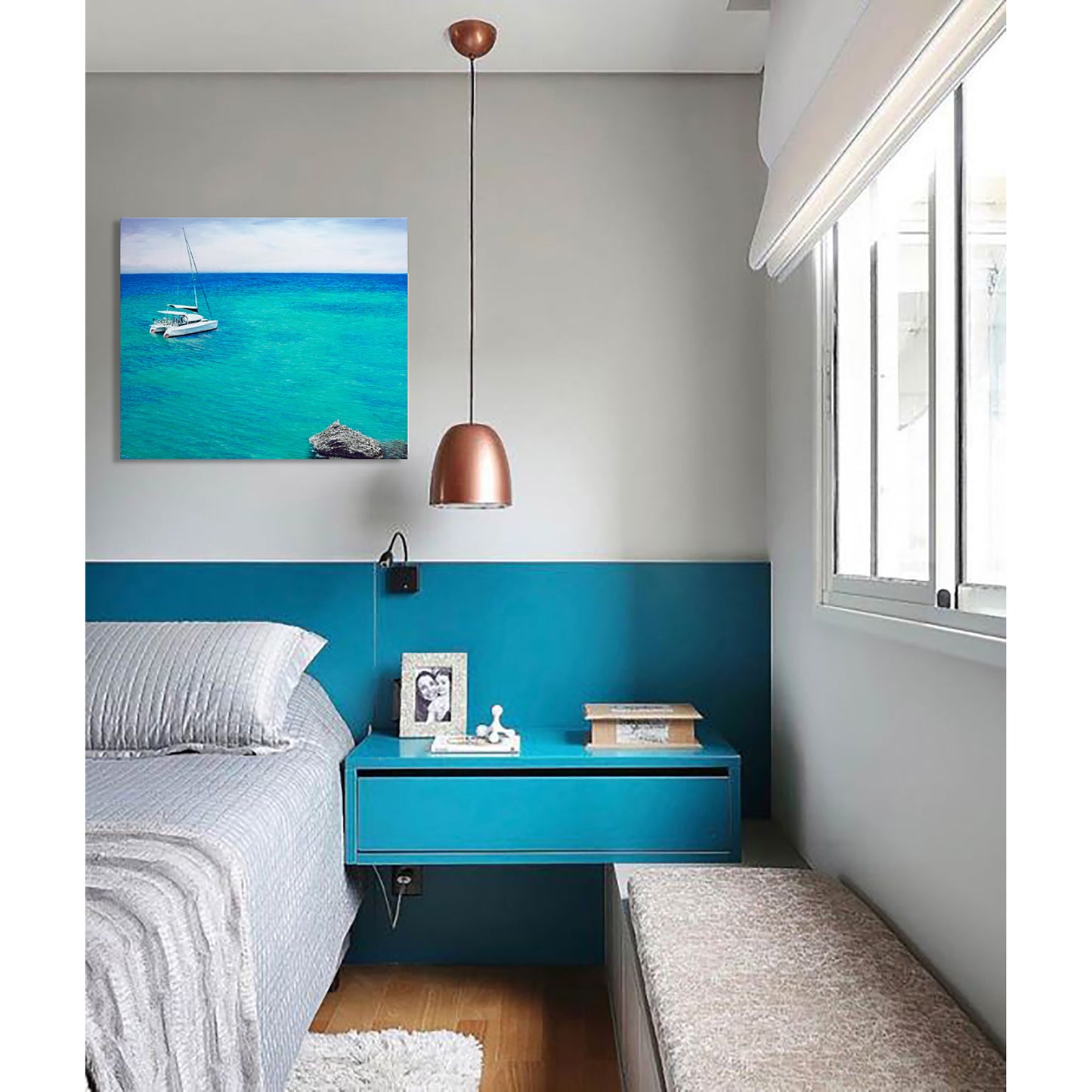 Anastasia Woron “Aguas Turquesas de Mallorca” - Óleo Original Firmado 62x52cm 2023