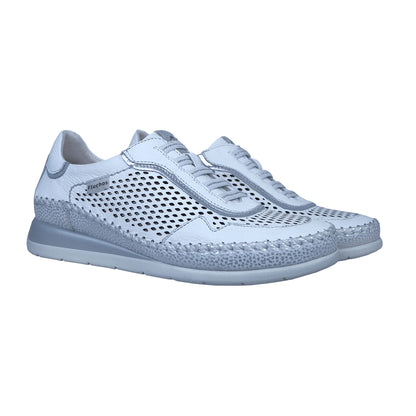 Fluchos Sella - Women's White Lightweight Comfort Leather Shoes: F2143
