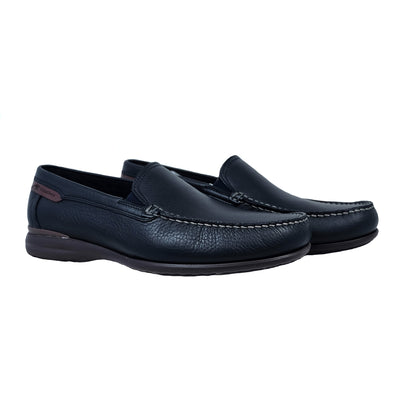 Fluchos Orion: Mocasín Hombre Piel Ligero Azul 8682