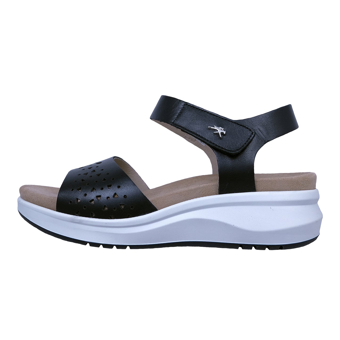 Fluchos Yagon: Sandalias Mujer Piel Plantilla Extraíble Negro F2425