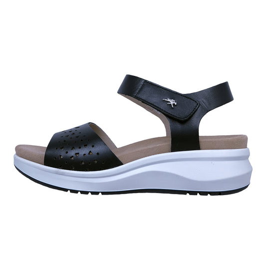 Fluchos Yagon: Sandalias Mujer Piel Plantilla Extraíble Negro F2425