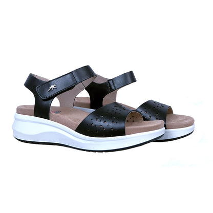 Fluchos Yagon: Sandalias Mujer Piel Plantilla Extraíble Negro F2425