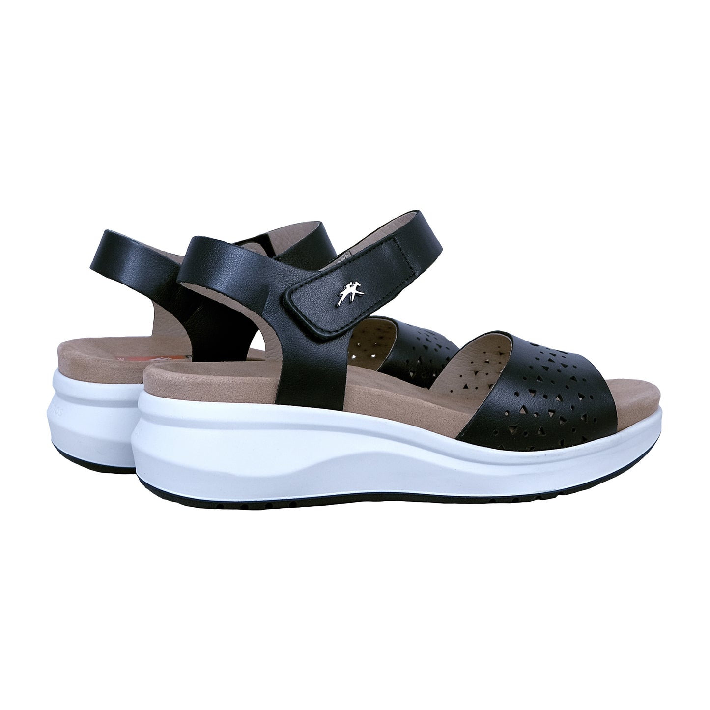 Fluchos Yagon: Sandalias Mujer Piel Plantilla Extraíble Negro F2425