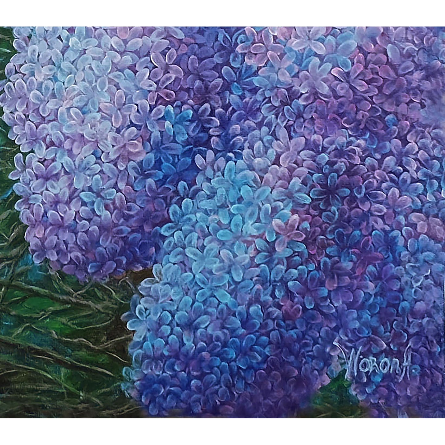 Anastasia Woron: “Mar de lilas” – Óleo Original Firmado 70×50 cm 2020