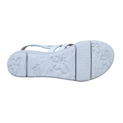 Wonders Flyn: Sandalia Cuña Piel Blanco D-8282