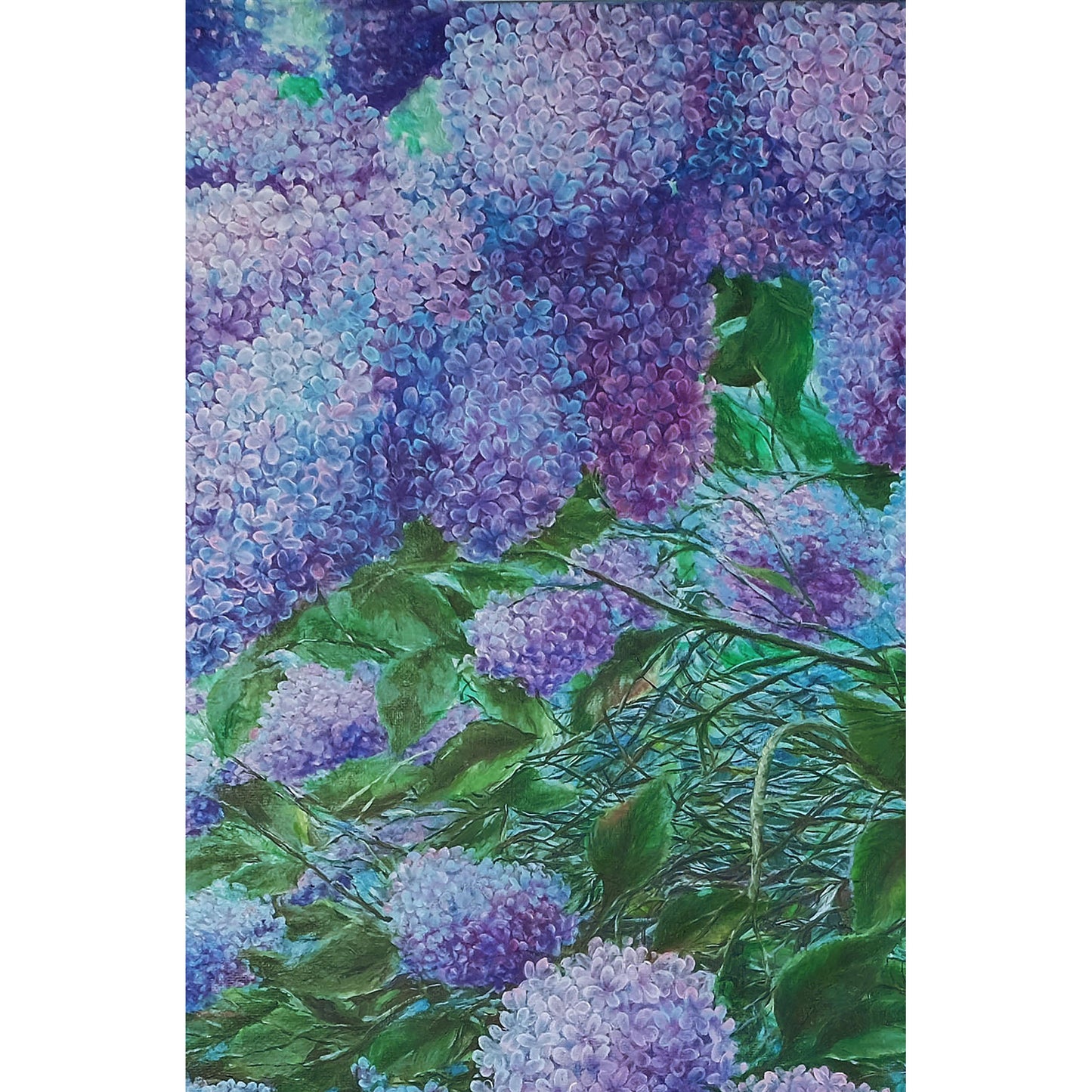 Anastasia Woron: “Mar de lilas” – Óleo Original Firmado 70×50 cm 2020