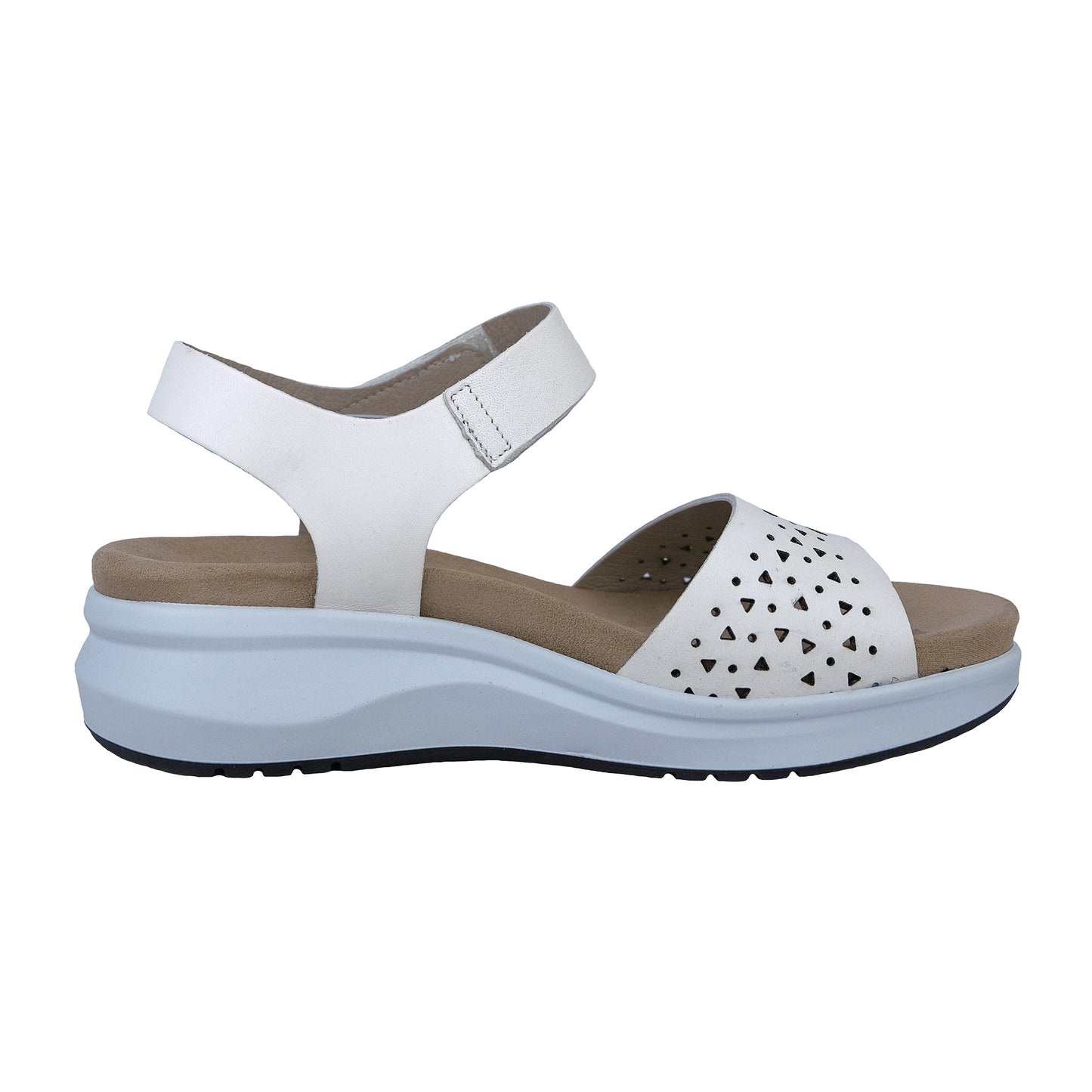 Fluchos Yagon: Sandalias Mujer Piel Plantilla Extraíble Blanco F2425