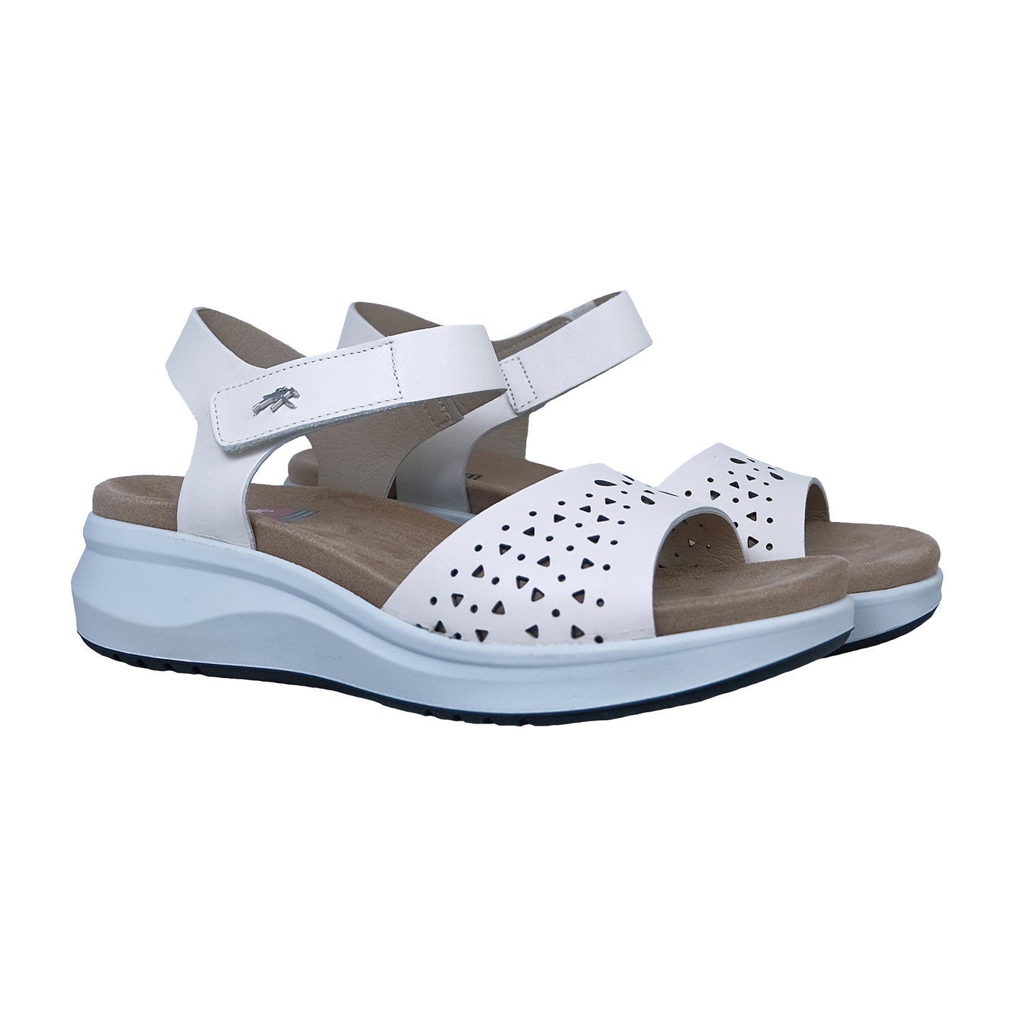 Fluchos Yagon: Sandalias Mujer Piel Plantilla Extraíble Blanco F2425