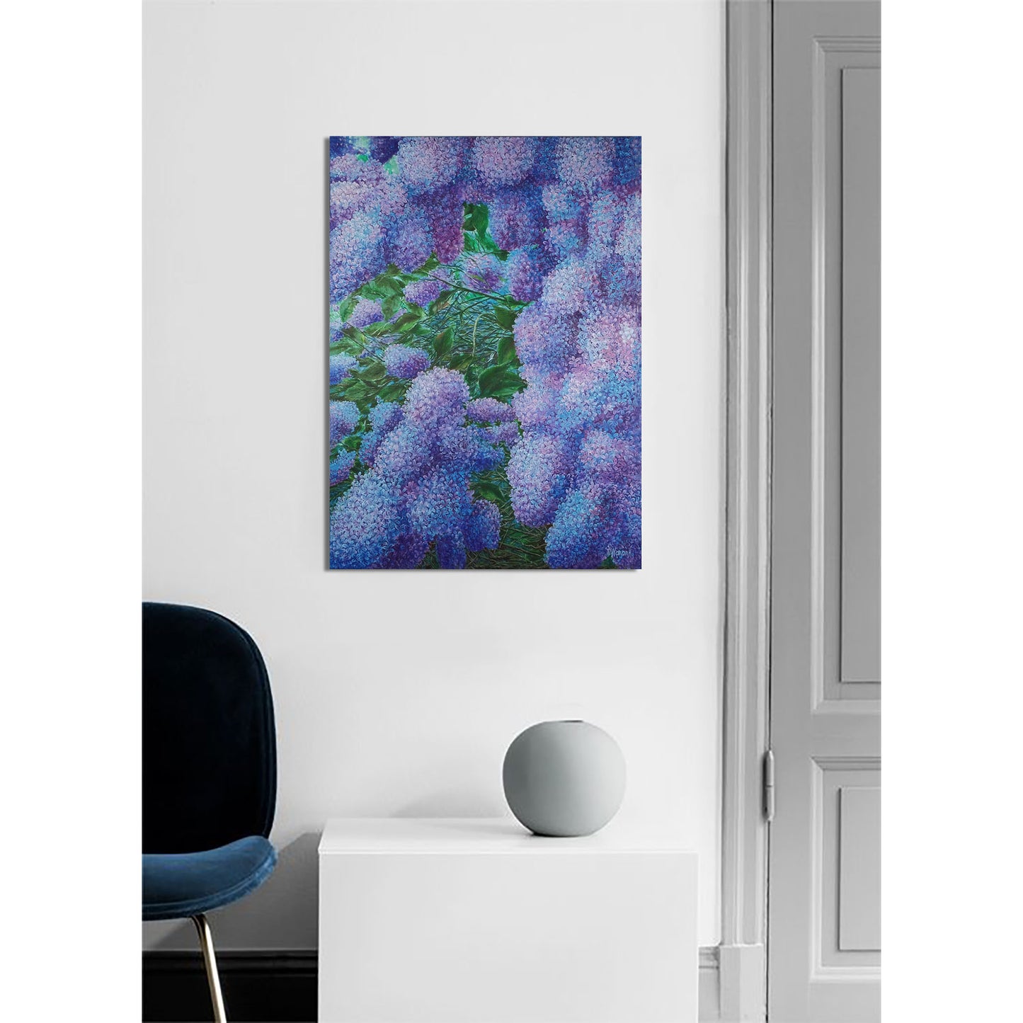 Anastasia Woron: “Mar de lilas” – Óleo Original Firmado 70×50 cm 2020