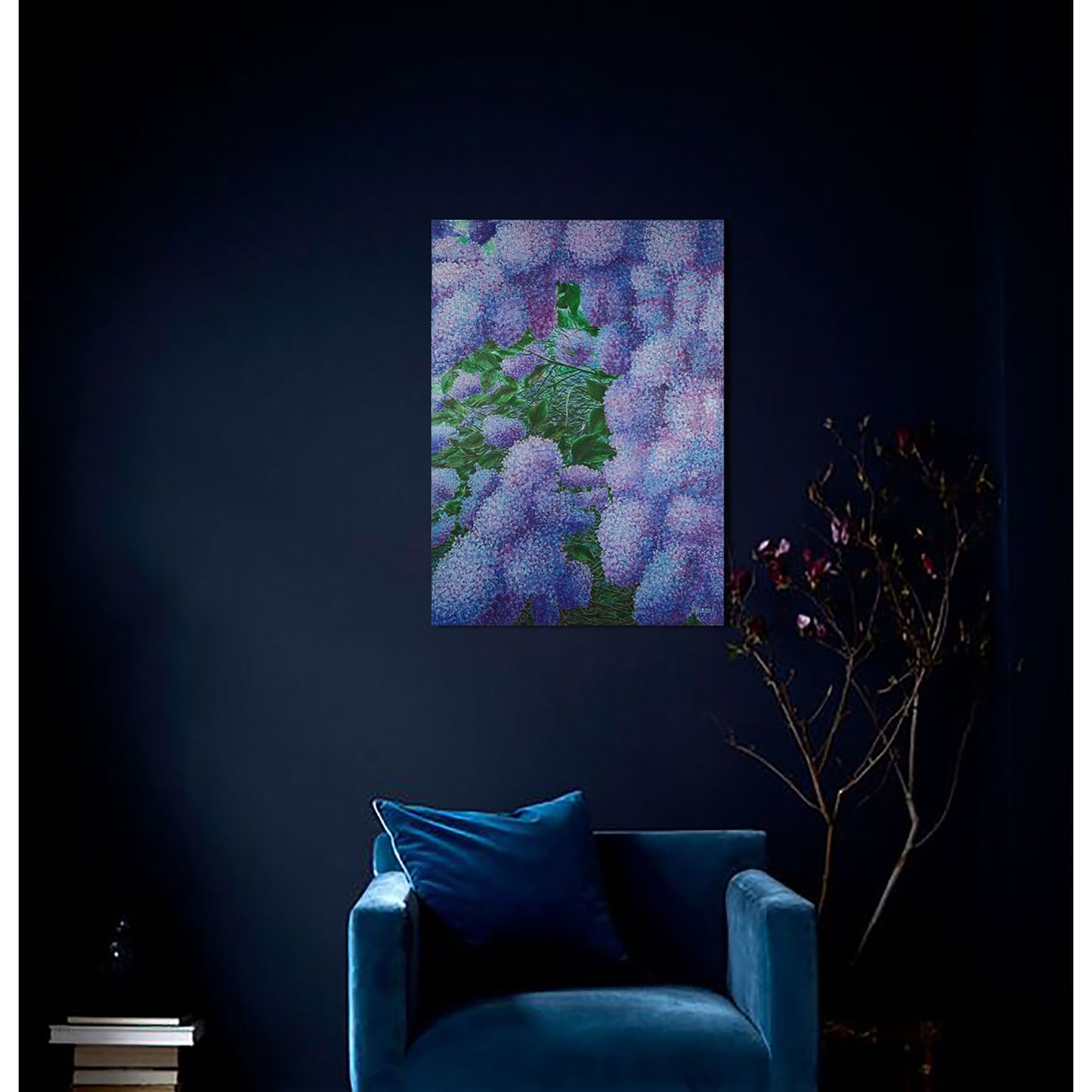 Anastasia Woron: “Mar de lilas” – Óleo Original Firmado 70×50 cm 2020