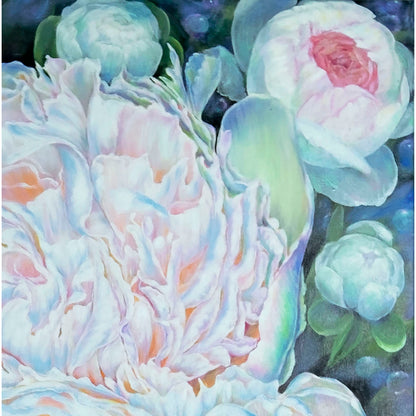 Anastasia Woron “Whisper of Peonies” – Cuadro Óleo Original Firmado 85×65 cm  2021