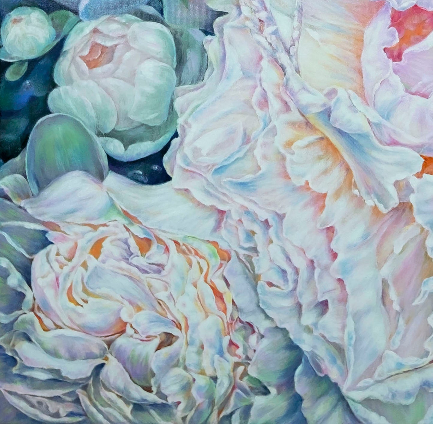 Anastasia Woron “Whisper of Peonies” – Cuadro Óleo Original Firmado 85×65 cm  2021