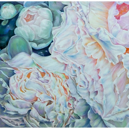 Anastasia Woron “Whisper of Peonies” – Cuadro Óleo Original Firmado 85×65 cm  2021