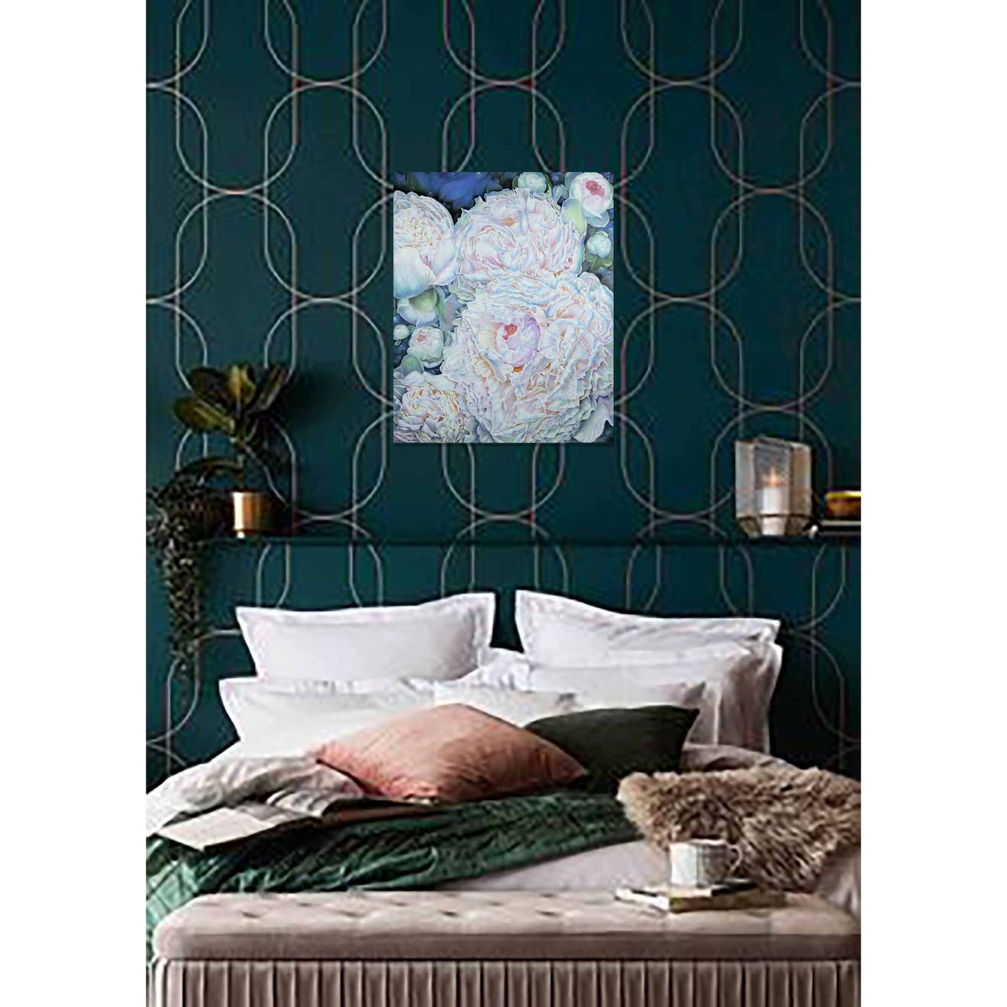 Anastasia Woron “Whisper of Peonies” – Cuadro Óleo Original Firmado 85×65 cm  2021