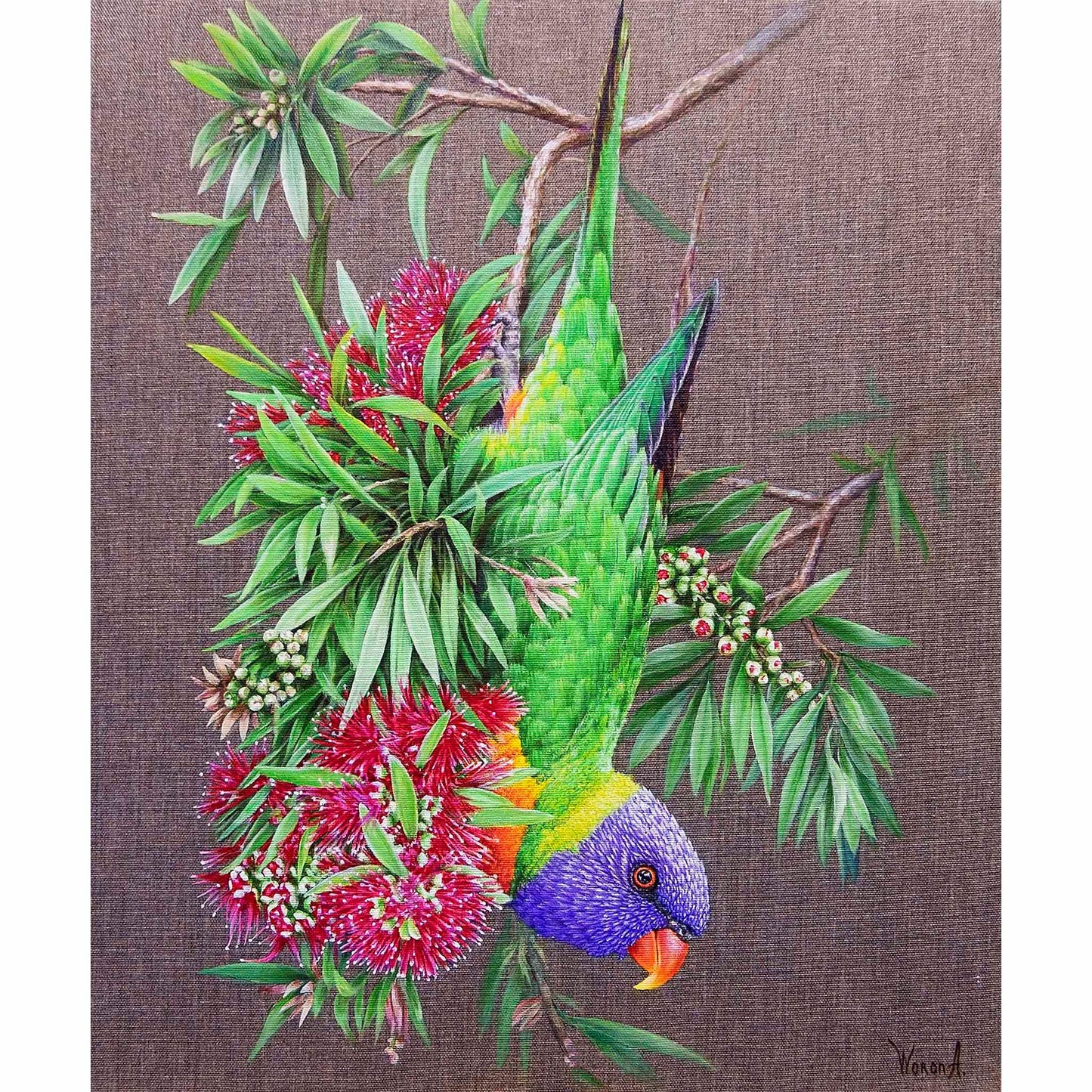 Anastasia Woron: "¡Soy muy guapo!" – Óleo Original 46x38 cm (2023)