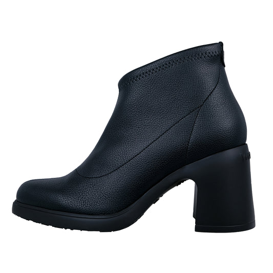 Wonders Sugar: Women's Lycra/Leather Boots with Black Heel M-5504
