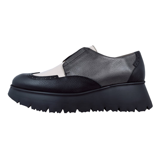 Wonders Salva: Mocasines Mujer Plataformas Negro C-7313