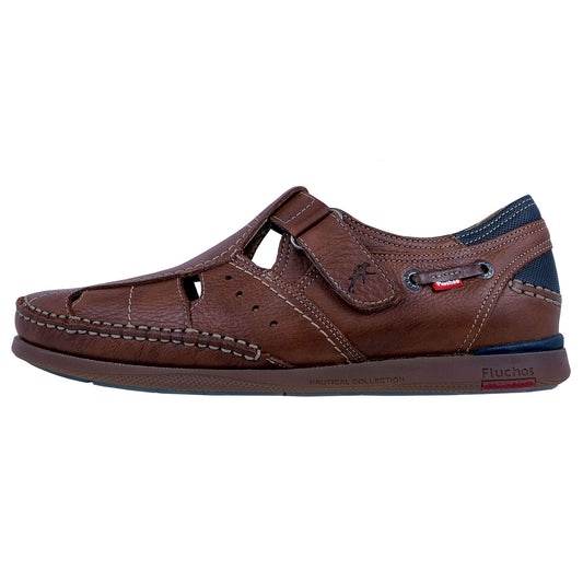 Fluchos Mariner: Sandalias Hombre Piel Marrón 9882