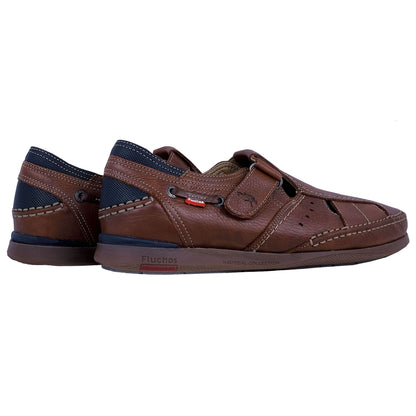 Fluchos Mariner: Sandalias Hombre Piel Marrón 9882