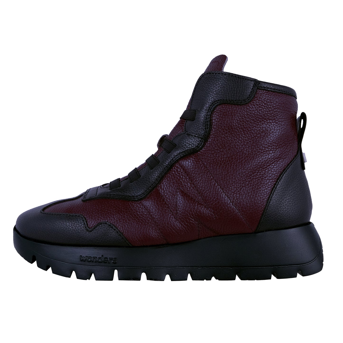 Wonders England Burgundy Leather Platform Ankle Boots A-2451