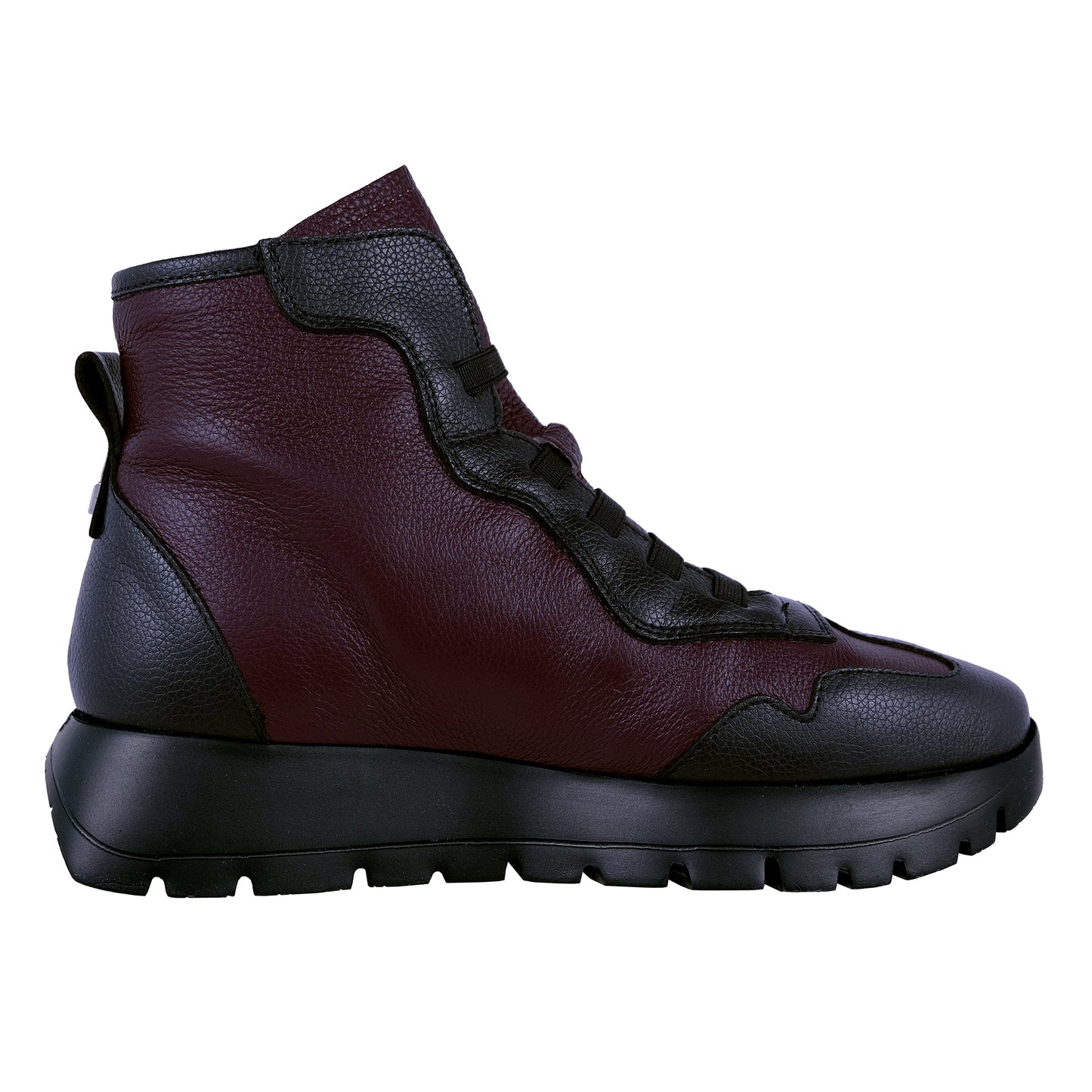 Wonders England Burgundy Leather Platform Ankle Boots A-2451