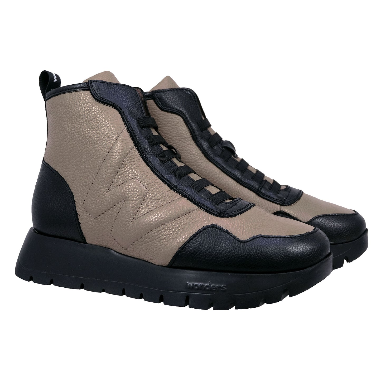 Wonders England Botines Plataforma Piel Beige A-2415