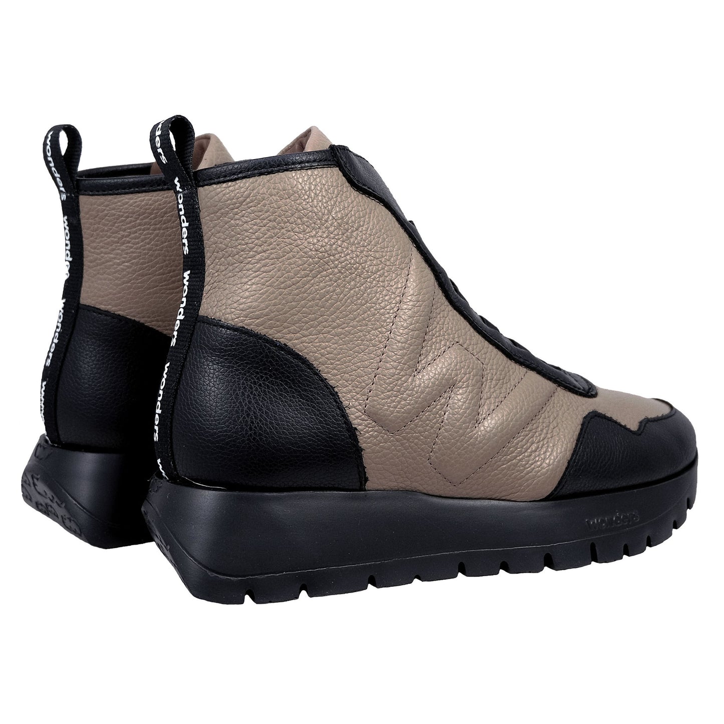 Wonders England Botines Plataforma Piel Beige A-2415