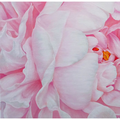 Anastasia Woron: "The Tender Peony" – Original Oil Painting 80x65 cm (2022)