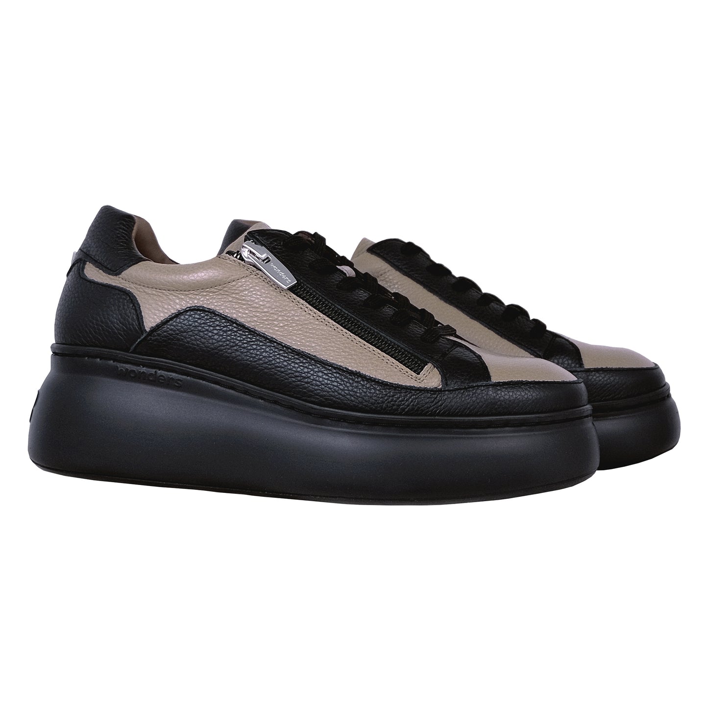 Wonders Tyler: Zapatos Mujer Plataforma Beige A-2640