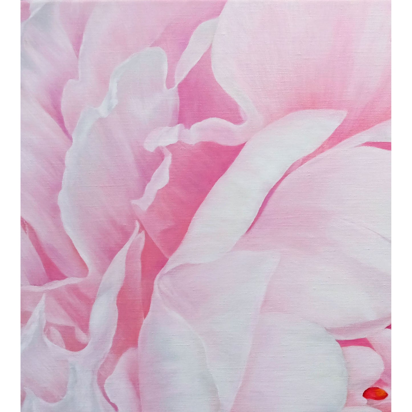 Anastasia Woron: "The Tender Peony" – Original Oil Painting 80x65 cm (2022)