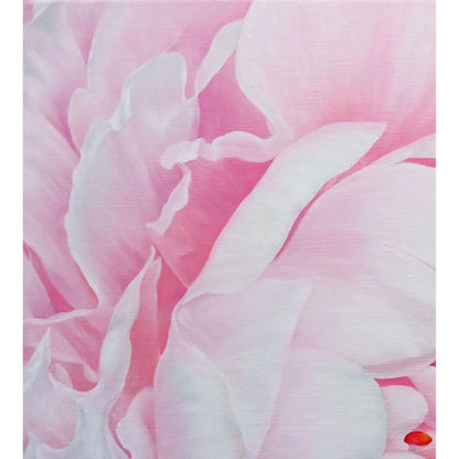Anastasia Woron: "The Tender Peony" – Original Oil Painting 80x65 cm (2022)