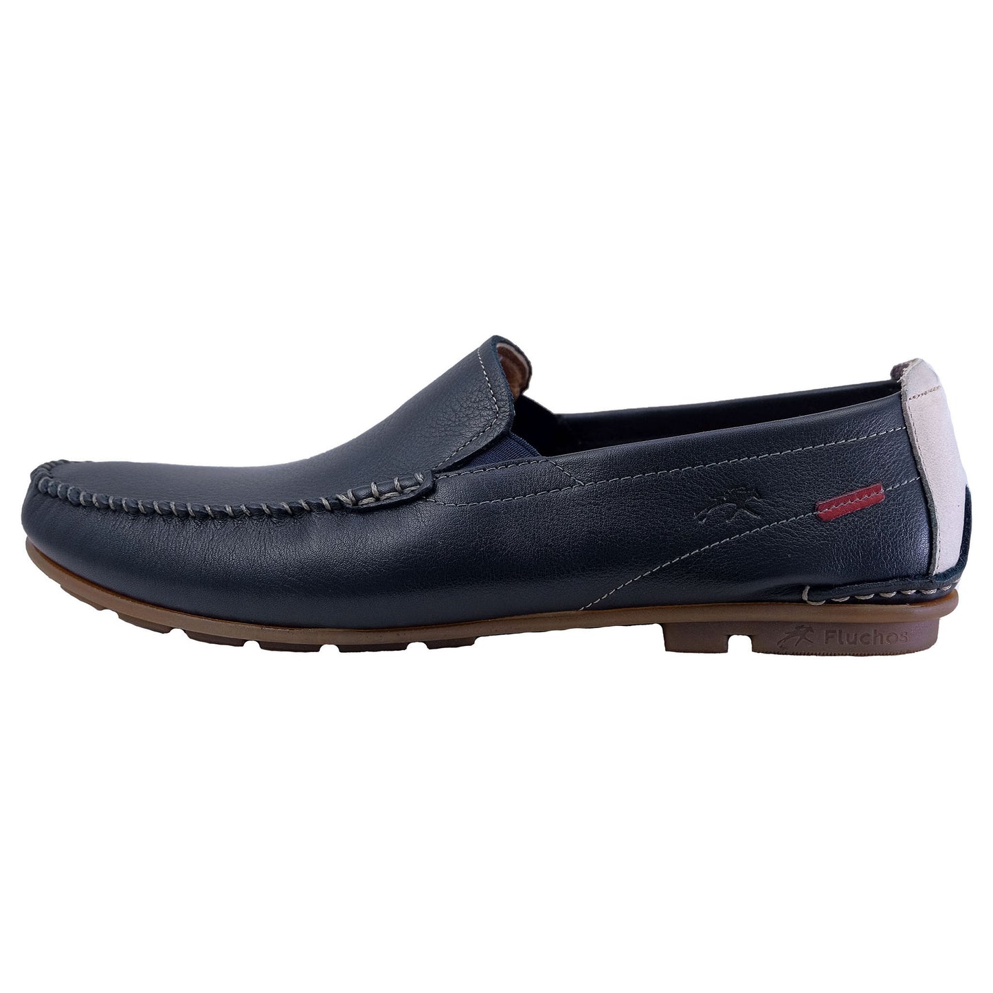 Fluchos Dorian: Mocasines Hombre Piel Azul F1173