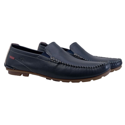 Fluchos Dorian: Mocasines Hombre Piel Azul F1173