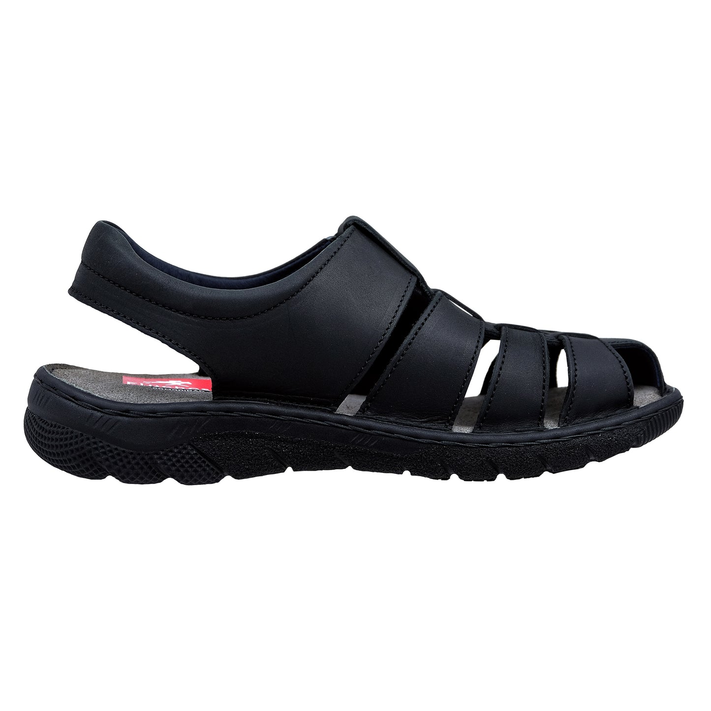 Fluchos Keops : Sandales en cuir noir pour homme F1754