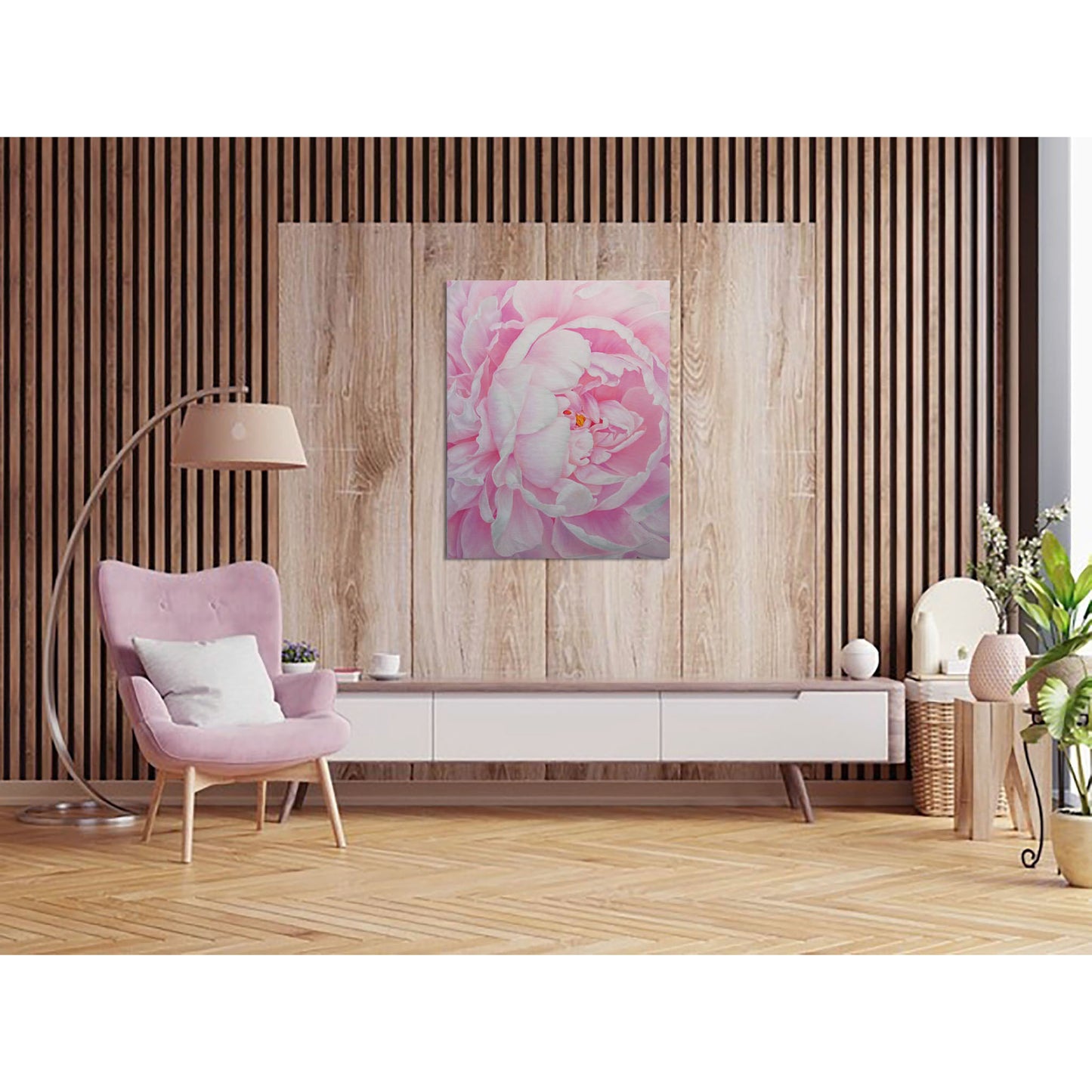 Anastasia Woron: "The Tender Peony" – Original Oil Painting 80x65 cm (2022)
