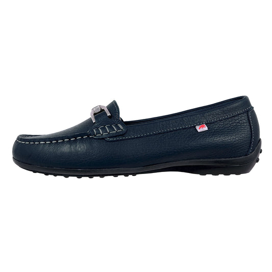 Fluchos Bruni: Mocasines Mujer Piel Azul F0804